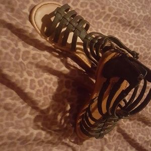 Black Sparkle Toddler Sandals